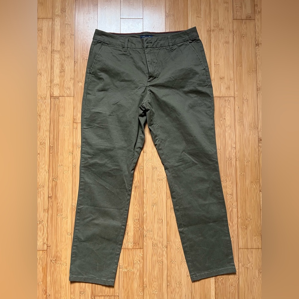 Tommy Hilfiger Womens Dark Green Chinos
